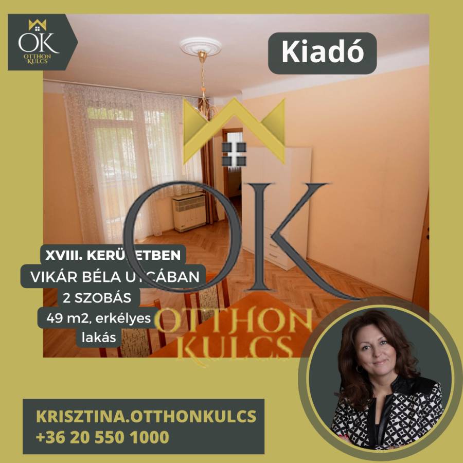 Albérlet, kiadó téglalakás, Budapest, XVIII. kerület